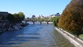 Depuis le Pont Neuf  a droite le square du Vert Galant  Le pont des Arts  derriere  a droite le Louvre 23 10 2013